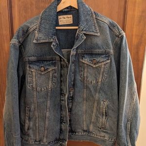 Free People Jolene Trucker Denim Jacket Medium